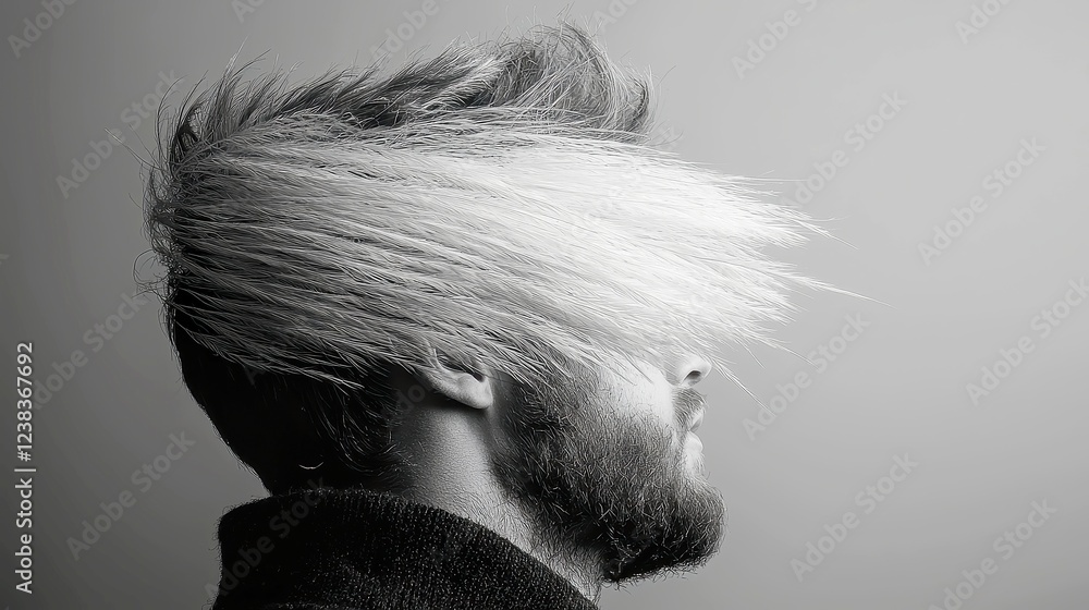 Poster elegant grayscale serenity, a soft focus composition featuring a gentle blur in black-and-white, set