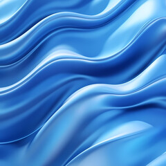 Obraz premium Abstract blue background with wavy lines and curves, 3D rendering illustration of abstract waves in light and dark shades, blue background with flowing wavy lines