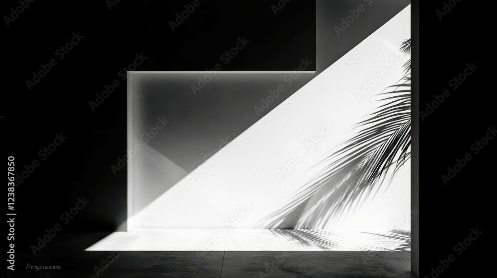 Poster moody monochrome exploration, a captivating interplay of deep shadows and bright highlights, featuri