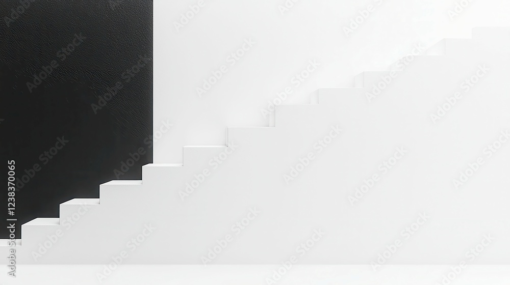 Poster hushed geometry, a serene interplay of structured forms in soft black and white, featuring a minimal