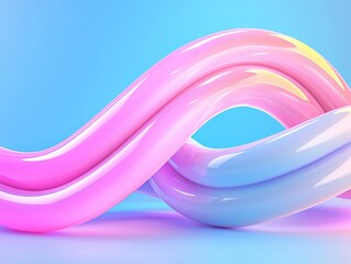 Colorful wavy abstraction in soft pastel tones.