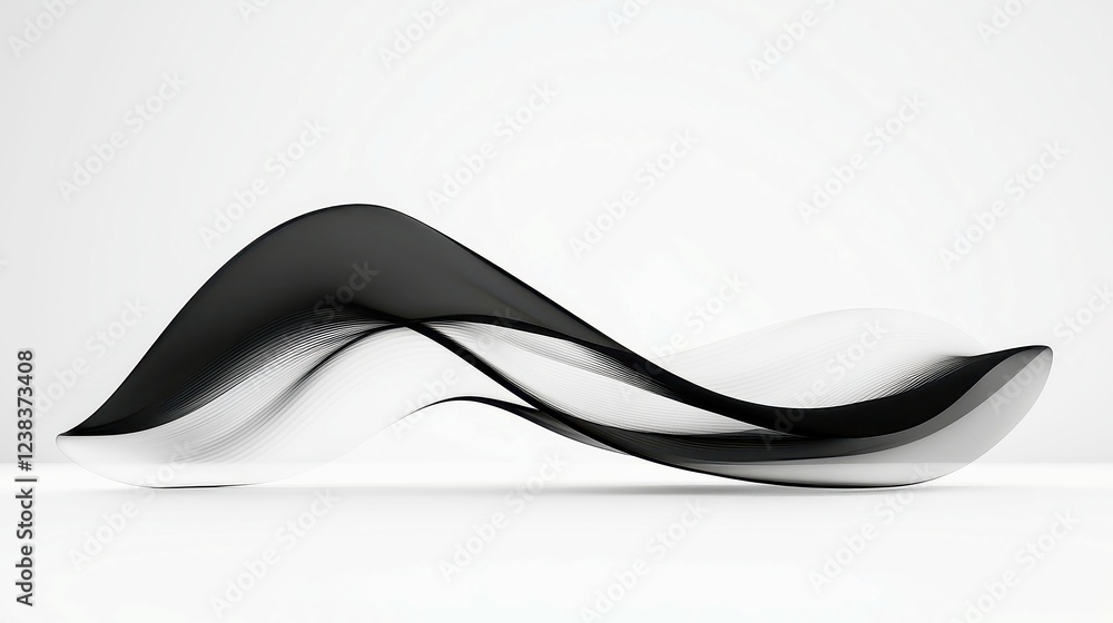 Poster serenity in motion, a black-and-white portrayal of graceful movement, emphasizing fluidity and calm,