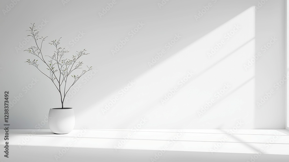 Poster serenity in shadows, a soft-lit grayscale scene where gentle contrasts of light and dark create a ca