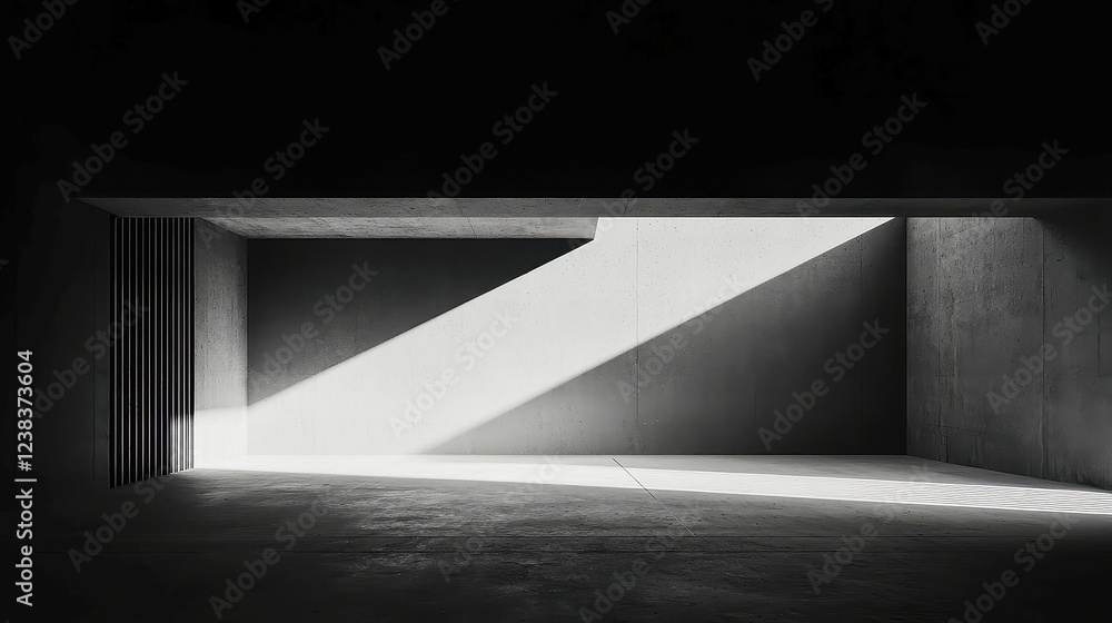 Poster shades of light and dark, a grayscale exploration of contrast, featuring a minimalist backdrop, emph