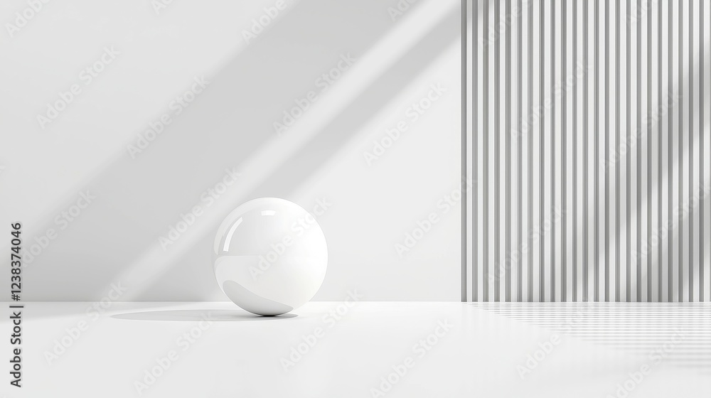 Poster silent geometry, an elegant composition of contrasting lines and shapes in grayscale, set against a 