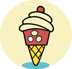 ice cream cone illustration art
