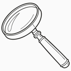 magnifier vector with white background