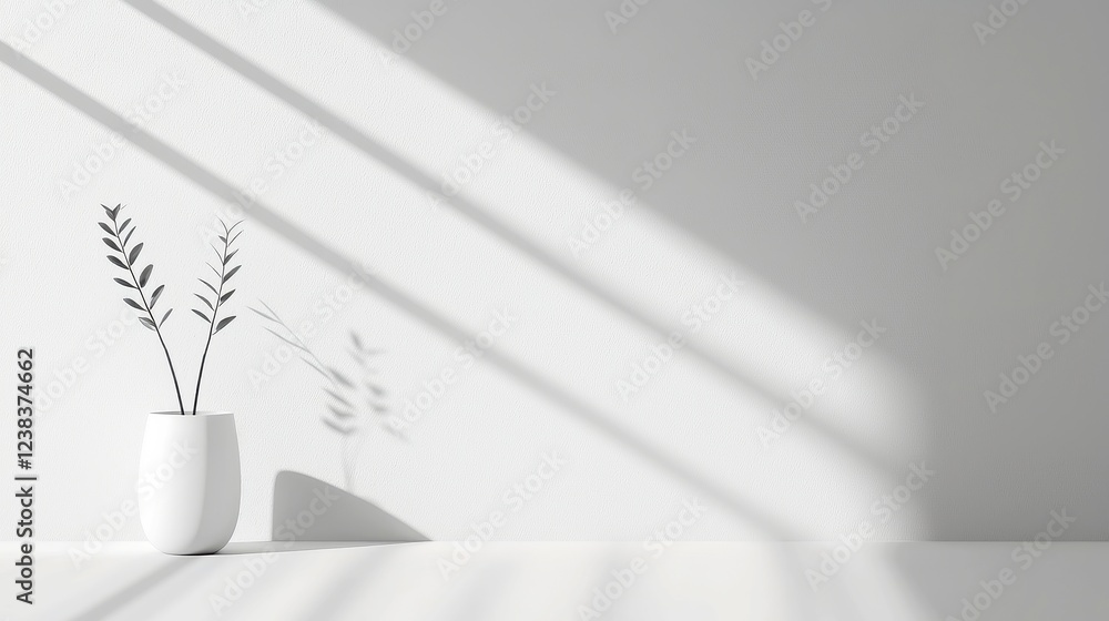 Poster moody depth in monochrome, a minimalist scene showcasing soft shadows and rich contrasts, emphasizin