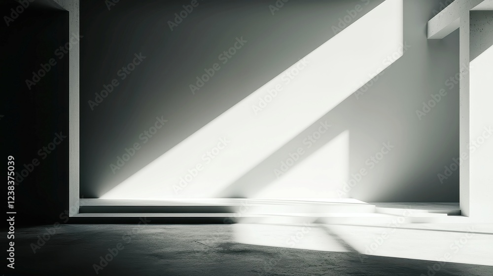 Poster elegant monochrome fade, a gentle blend of deep black and pure white, creating a minimalist atmosphe