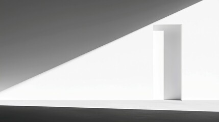 Timeless Contrast, a striking monochrome composition emphasizing bold light and rich textures, minimalist backdrop, clean aesthetic, expansive negative space