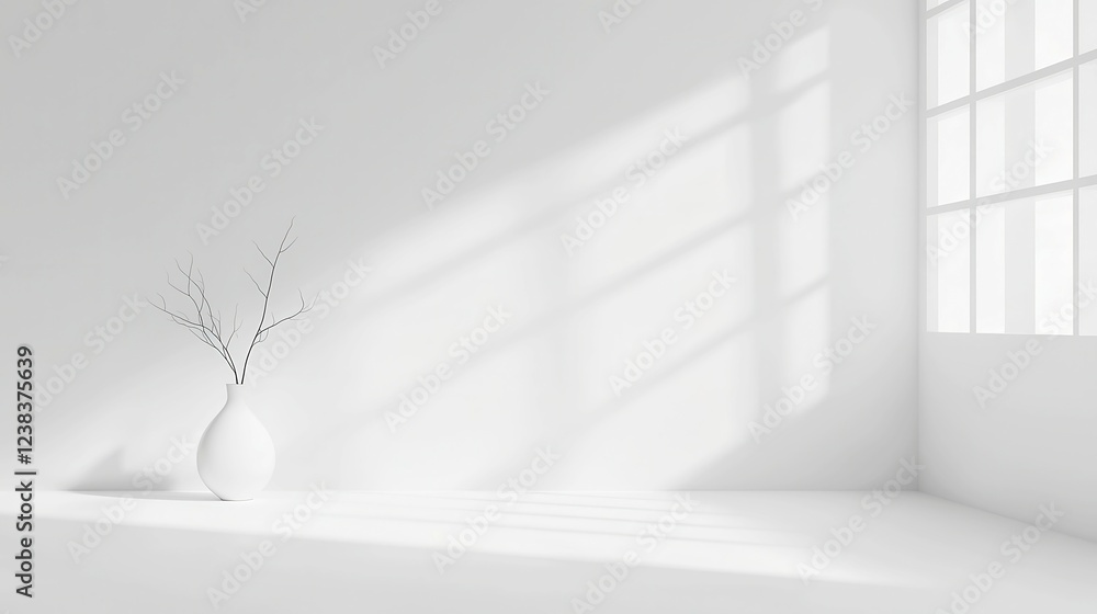 Poster veiled light, an elegant monochrome scene showcasing the interplay of shadow and luminosity, set aga