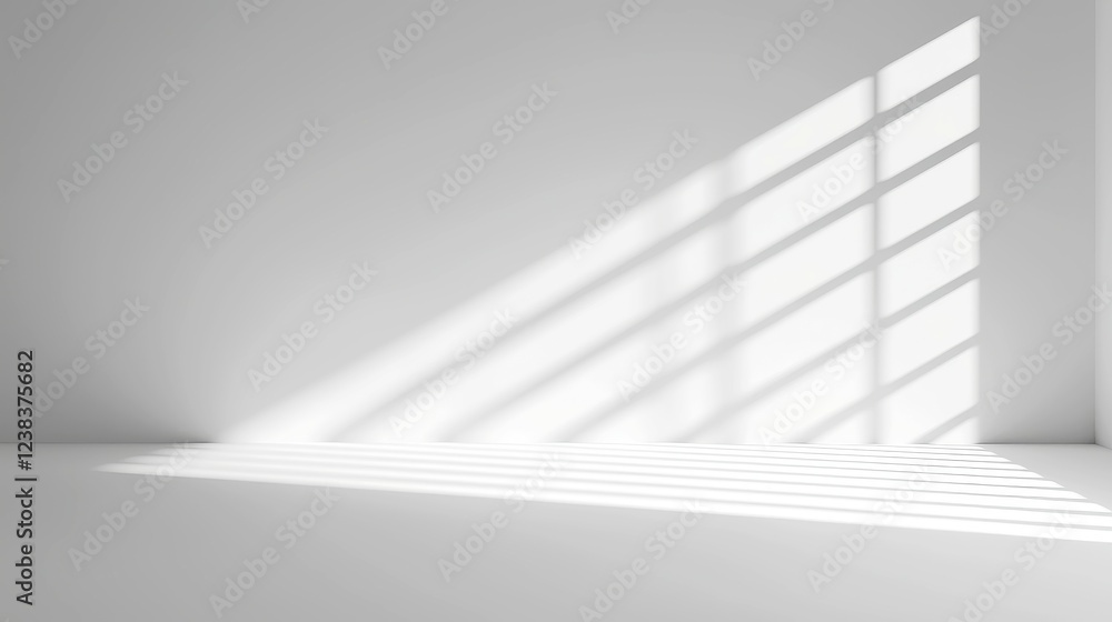 Poster veiled light, a subtle monochrome composition merging shadow and glow, features a minimalist backdro