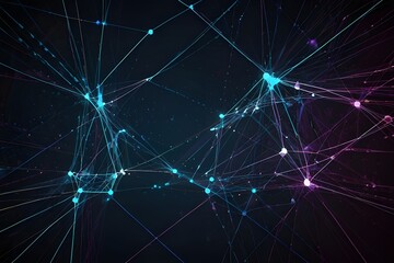 Fototapeta premium Digital technology plexus lines background is a spectacular motion graphics background. Generative AI