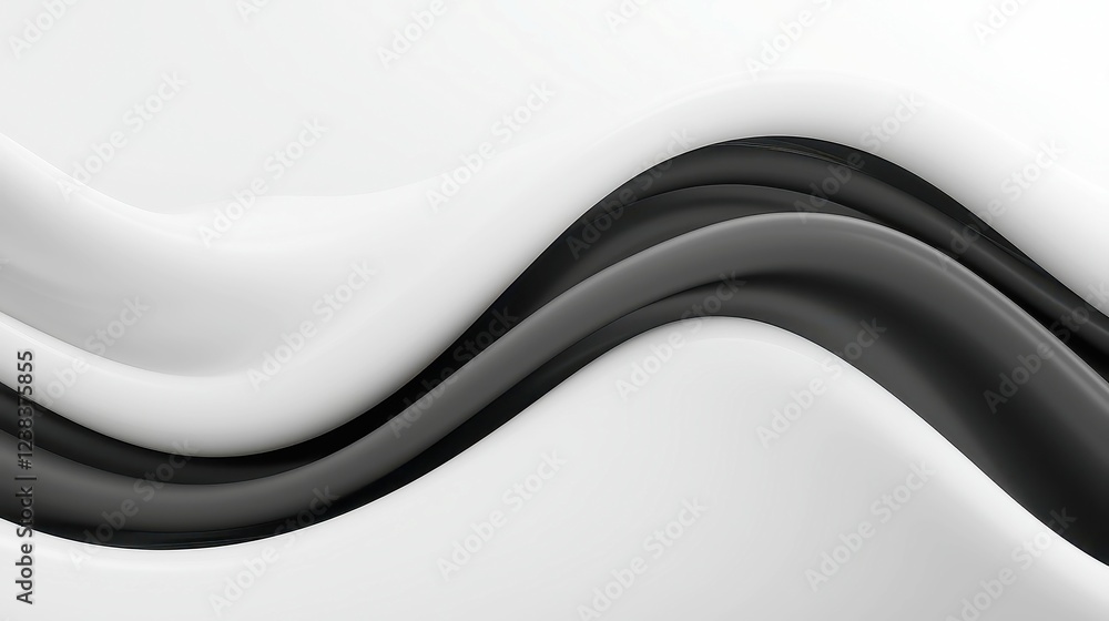 Poster whispered shapes, a grayscale abstraction featuring soft, undefined forms in a minimalist background