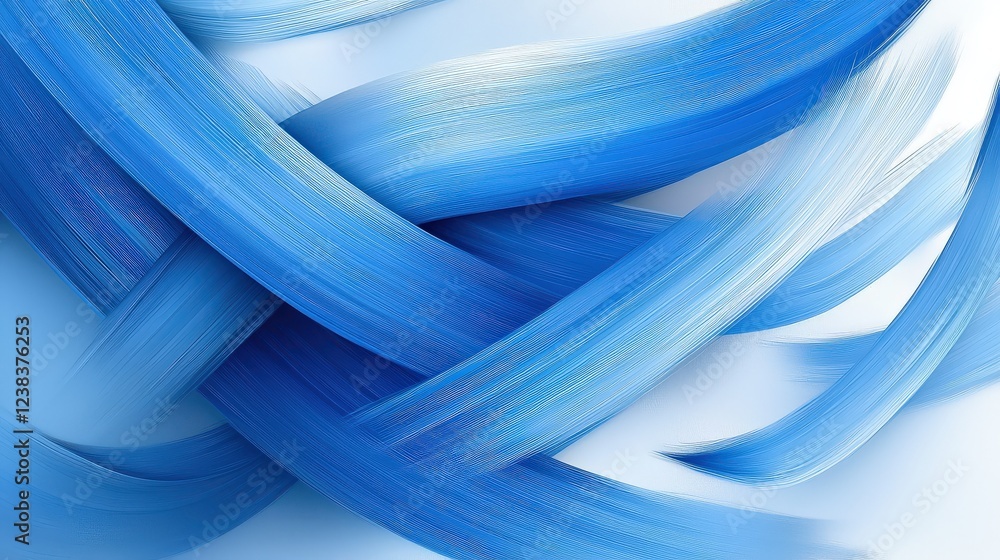 Poster a bold and dynamic abstract blue pattern with sharp contrasts and artistic brushstroke details, idea
