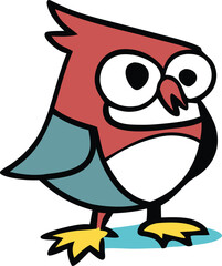 A pop owl modern version illustration
