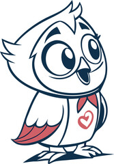 A pop owl modern version illustration