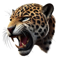A jaguar showing its sharp teeth, PNG with transparent background - Jaguar PNG - Transparent background jaguar image

