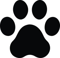 Dog paw print. Paw icon