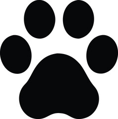 Dog paw print. Paw icon