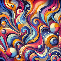 Vibrant Abstract Designs_ Bold colors and fluid shapes 4