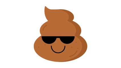 Poop with sunglass