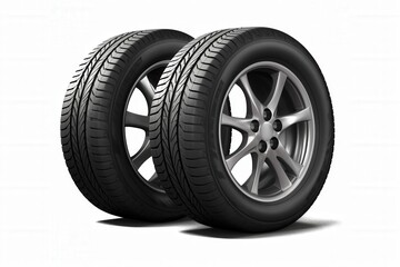 Obraz premium High-Quality Car Tires for Enhanced Performance and Durability on Various Road Conditions Ideal for Daily Drives and Performance Vehicles