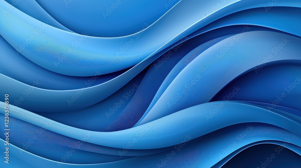 Poster a high-energy blue abstract pattern with a swirling vortex effect, giving a sense of depth and movem