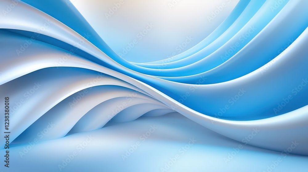 Poster a high-energy blue abstract pattern with a swirling vortex effect, giving a sense of depth and movem