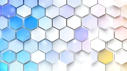 Fototapeta premium Abstract Hexagon Pattern Background Modern Geometric Design with Pastel Hues and Gradient Effects