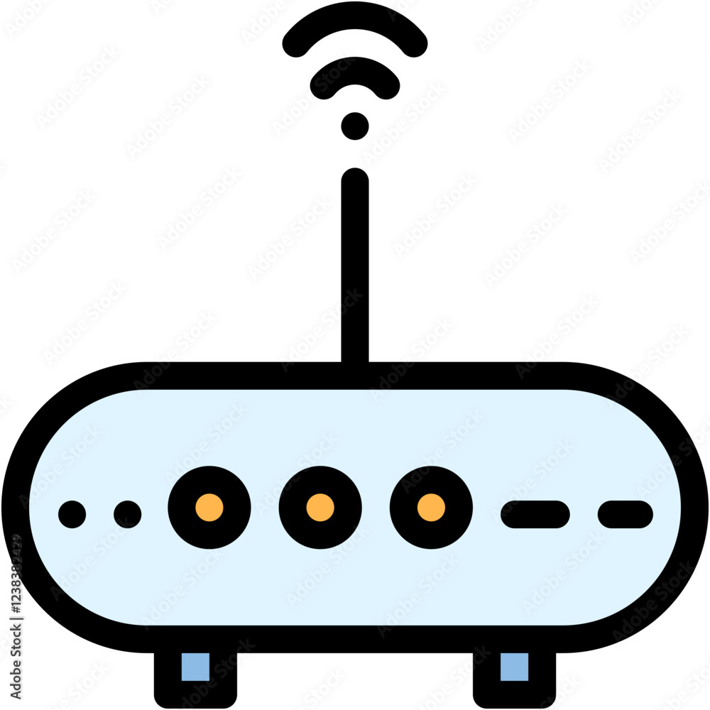 Poster vector icon router, wireless router, wifi router, router device, connection