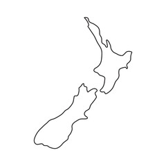 New Zealand Map Icon