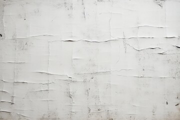 Obraz premium Textured Background of Torn White Wheatpaste Paper on Urban Street Wall with Scratches and Grunge Elements for Artistic Design