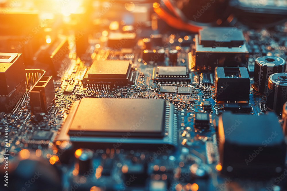 Poster electronics production process captured in detail