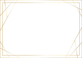 ゴージャスな金色ラインの華奢なフレーム