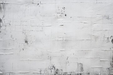 Obraz premium White Wall with Textured Wheatpaste Layers Showing Faded Street Art Influence for Urban Exploration and Creative Projects