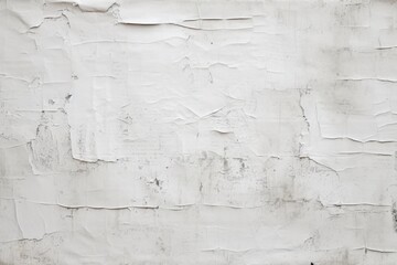Fototapeta premium Abstract white texture featuring wheatpaste materials and peeling layers on a street post, ideal for urban art concepts and backgrounds