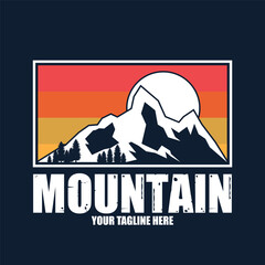 mountain adventure landscape icon vector illustration template design logo