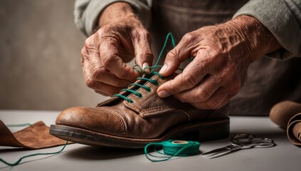 A focus on mending clothes and shoes to extend their life, reducing waste and embracing sustainable practices
