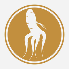 ginseng logo and vector template