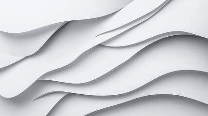Obraz premium Waves of White Paper Create a Serene Backdrop