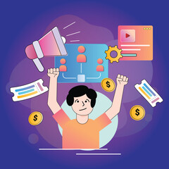Referral Program & Ad Revenue , Digital Rewards & Commission Payout Concept