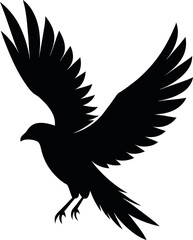 eagle vector illustration  flying bird vector silhouette