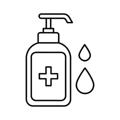 Cherry Blossom Branch. Black and White Floral Vector Illustration