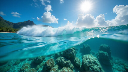 Fototapeta premium blue sky and clouds