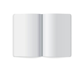 Fototapeta premium Open Blank White Notebook with Soft Shadows