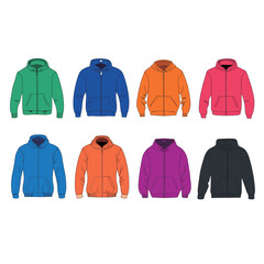 Vector of Set of Jackets &ndash; Collection of Stylish Outerwear in Various Designs, Perfect for Fashion and Apparel Illustrations