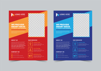 Professional Business Flyer Template , CMYK , US Letter , Print Ready , 0.125 Bleed