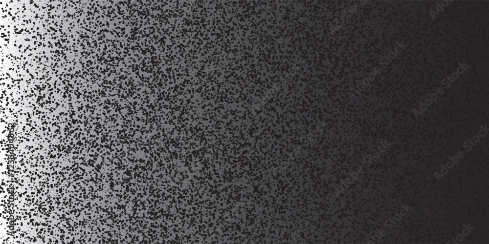 Poster abstract black and white spotted pattern - random placed spots, circles of various sizes, grungy ret