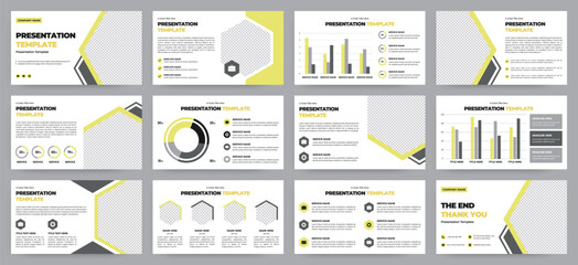 Modern presentation slide templates. Infographic elements template set for web, print, annual report brochure, business flyer leaflet marketing and advertising template. Vector Illustration.